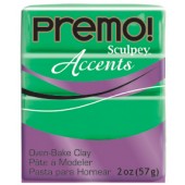 premo! Sculpey Accents -- Green Translucent -- 2 oz
